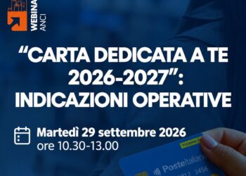WEBINAR “Carta Dedicata a te 2026-2027” Martedì 29 settembre ore 10.30  – Iscrivetevi