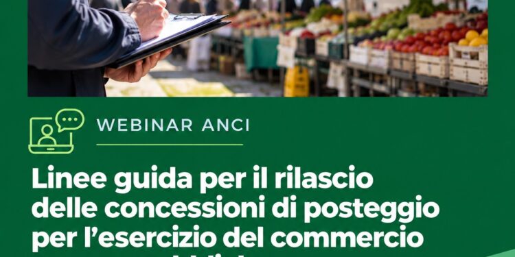 La registrazione del webinar sulle linee guida-Concessioni per il commercio su aree pubbliche