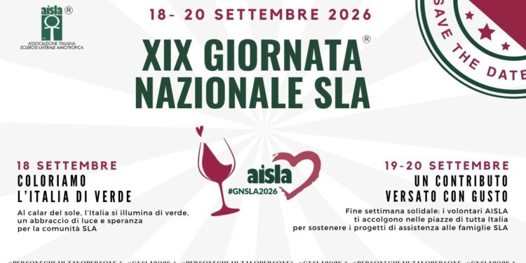 Anci e Comuni insieme per la Giornata nazionale SLA: il 18 settembre l’Italia si illumina di verde