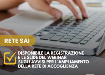 Rete SAI: online registrazione e slide del webinar sui nuovi Avvisi