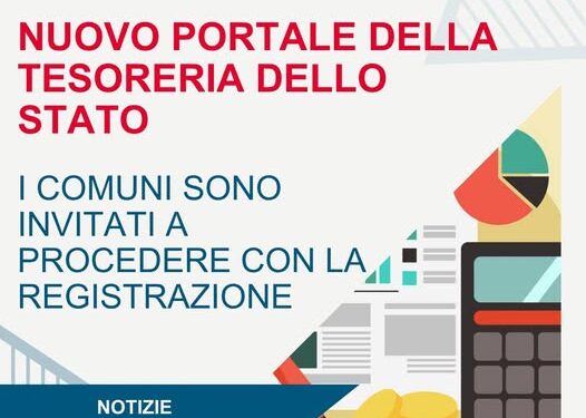 Nuovo Portale della Tesoreria dello Stato: i Comuni sono invitati a registrarsi